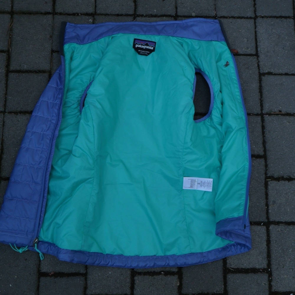 Patagonia Womens Medium Nano Puff Vest Violet Blue Full Zip Up Quilted Jacket - Picture 9 of 9